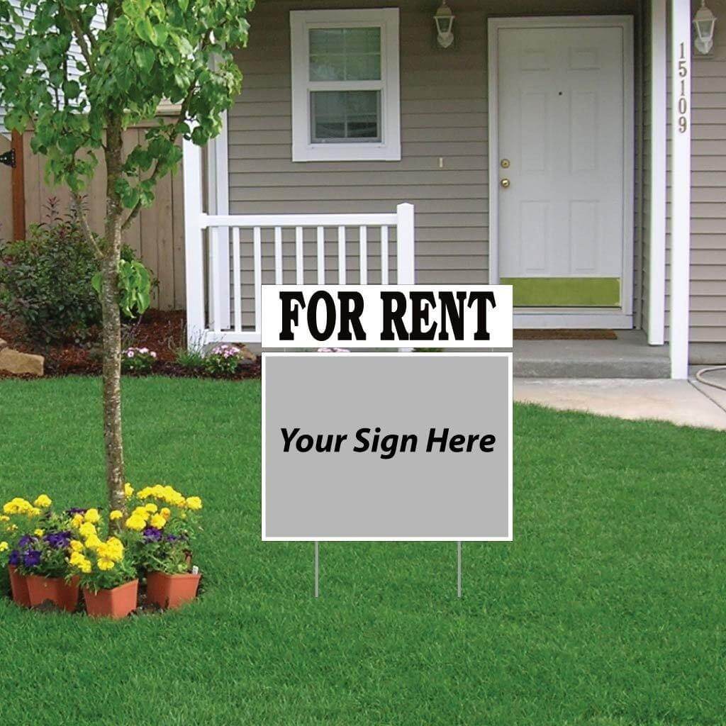 For Rent Real Estate Yard Sign Rider Set - FREE SHIPPING