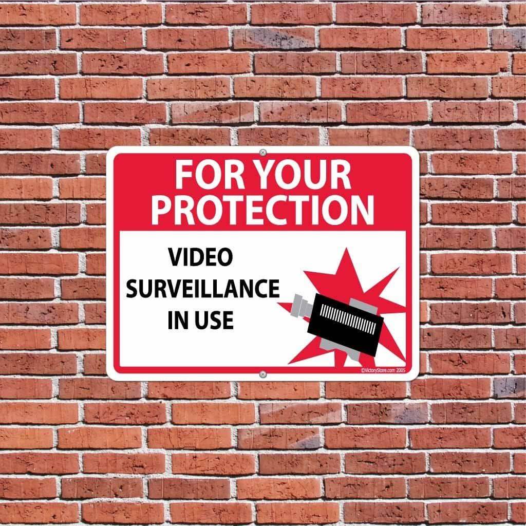 For Your Protection Video Surveillance in Use Sign or Sticker - #5