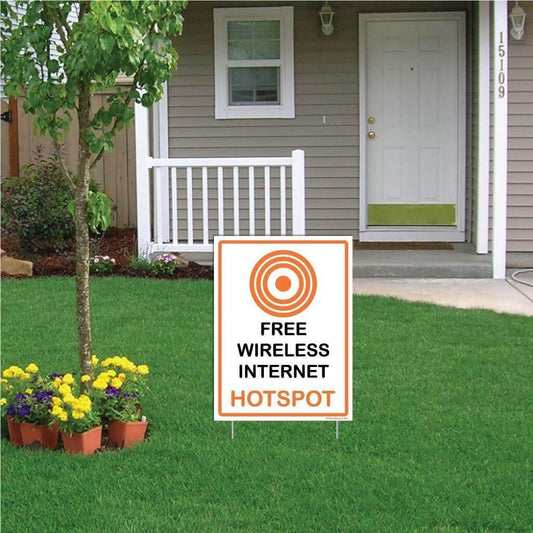 Free Wireless Internet Hotspot Sign or Sticker - #2 - FREE SHIPPING