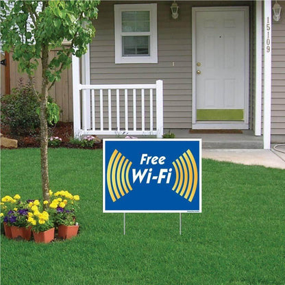 Full Color Free Wifi Sign or Sticker - #9