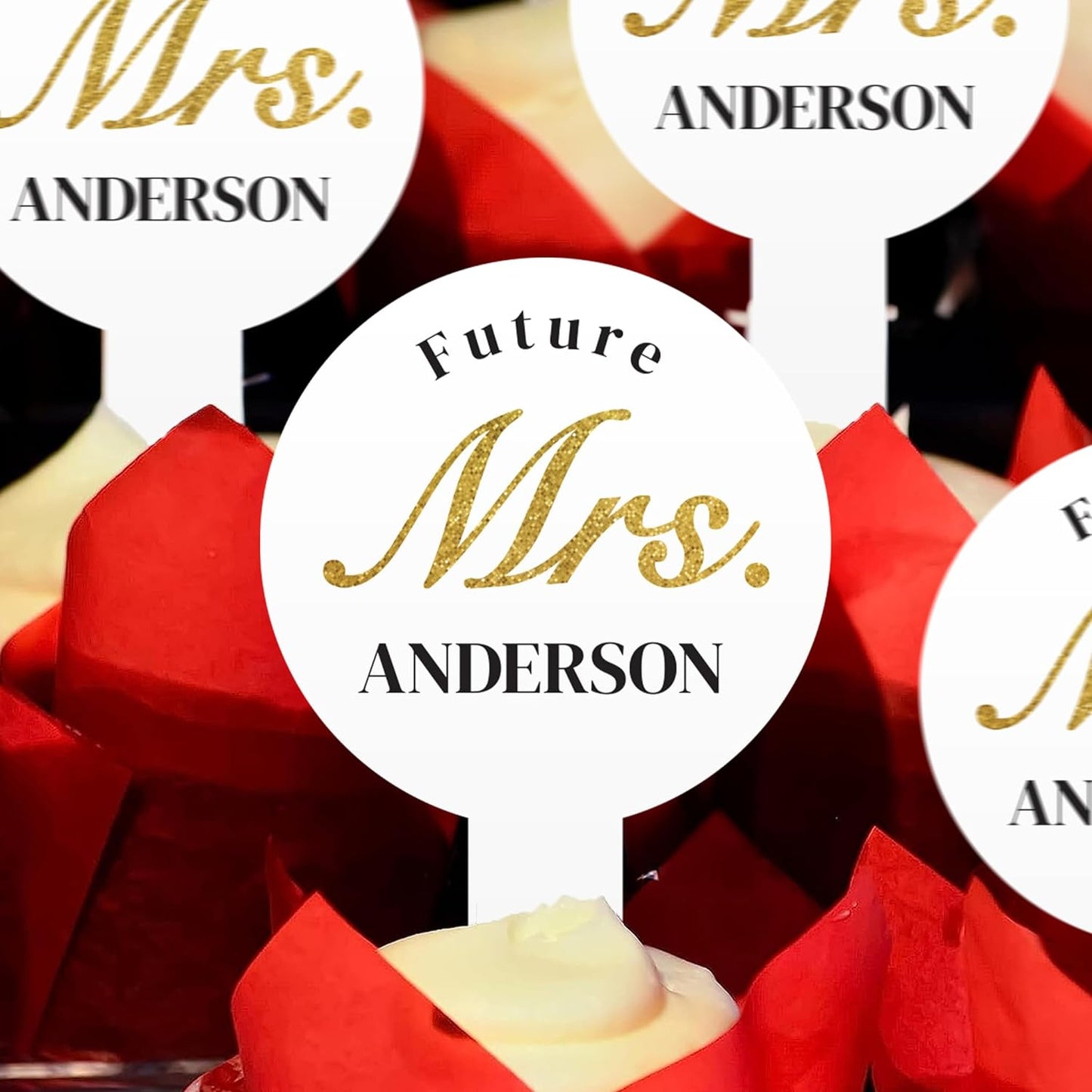 Future Mrs. [Your Name] Dessert Cupcake Toppers