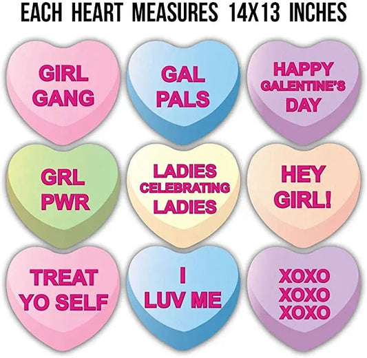 Galentine's Hanging Candy Hearts Decorations