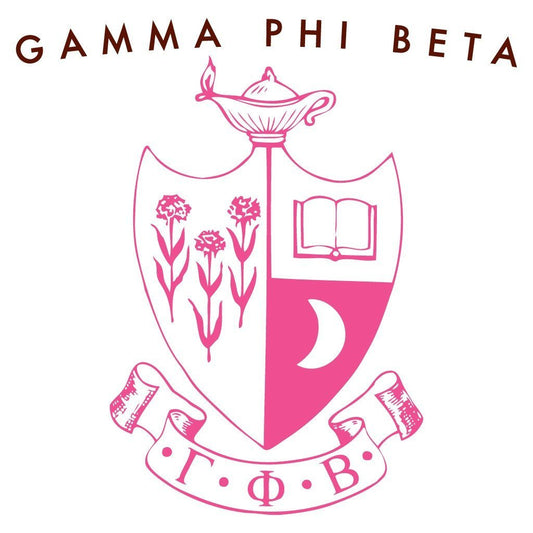 Gamma Phi Beta Canvas Tote Bag - Gamma Phi Beta Crest