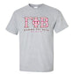 Gamma Phi Beta Greek Letters with Pink Stripes T-shirt