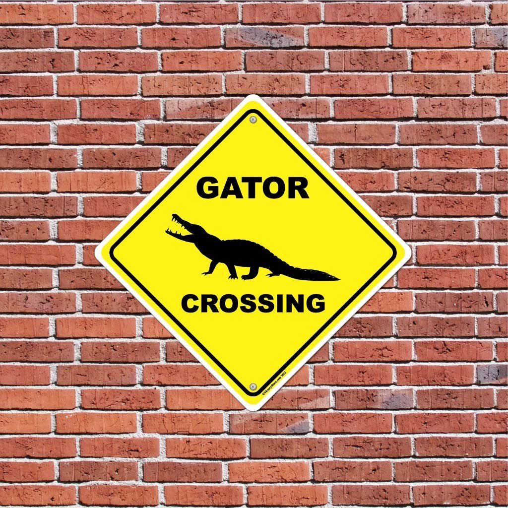 Gator Crossing Sign or Sticker