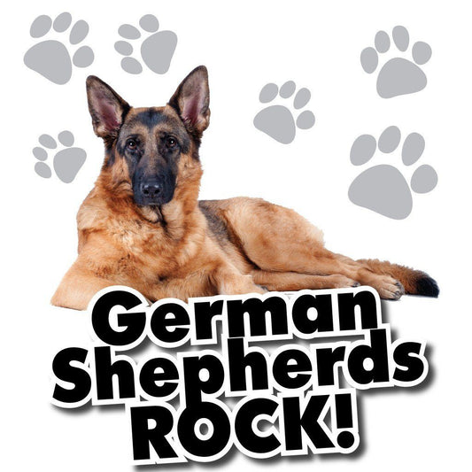 German Shepherds Rock! White T-Shirt - FREE SHIPPING