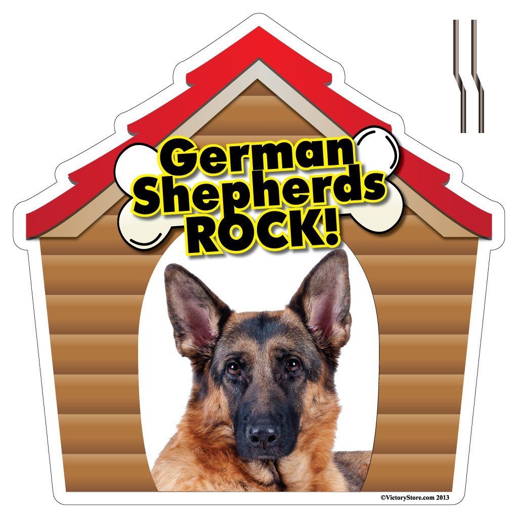 German Shepherds Rock! Dog Breed Yard Sign - Plastic Shaped Yard Sign - FREE SHIPPING