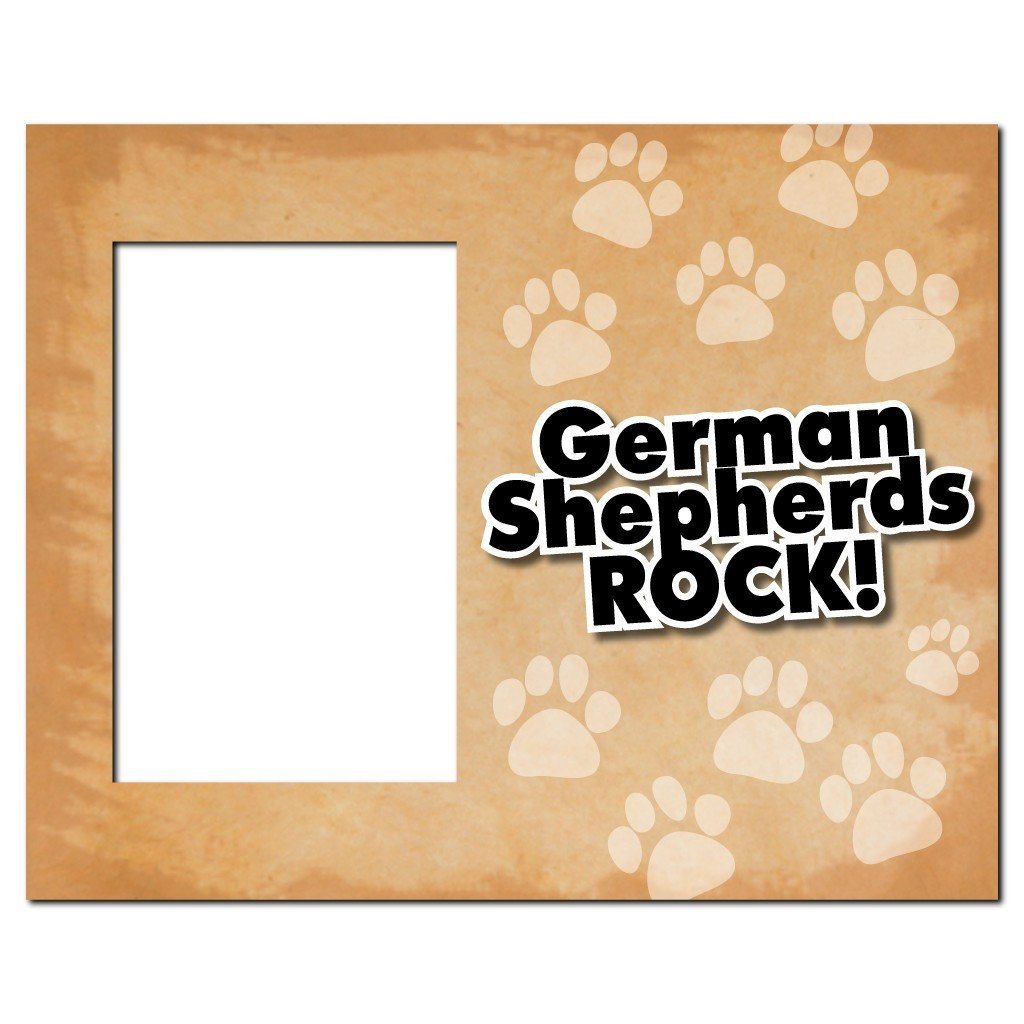German Shepherds Rock Dog Picture Frame - Holds 4x6 picture