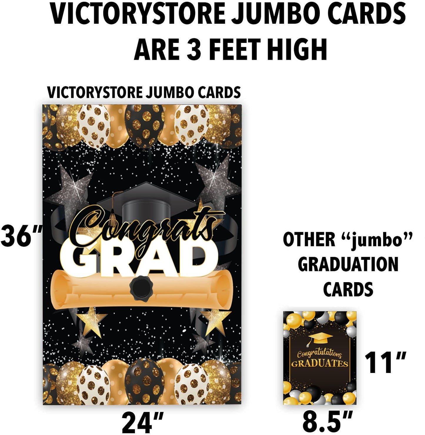 Giant Custom Congrats Grad Graduation Greeting Card
