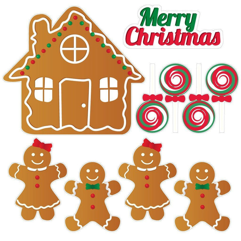 Gingerbread Christmas Yard Cards VictoryStore