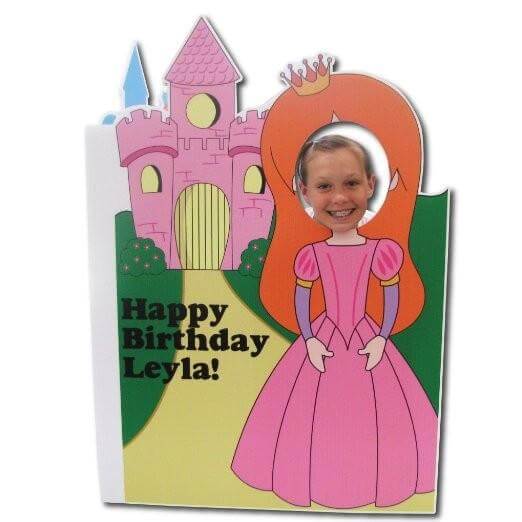 4' Stock Design Giant Cut Out Princess Birthday Card w/Envelope