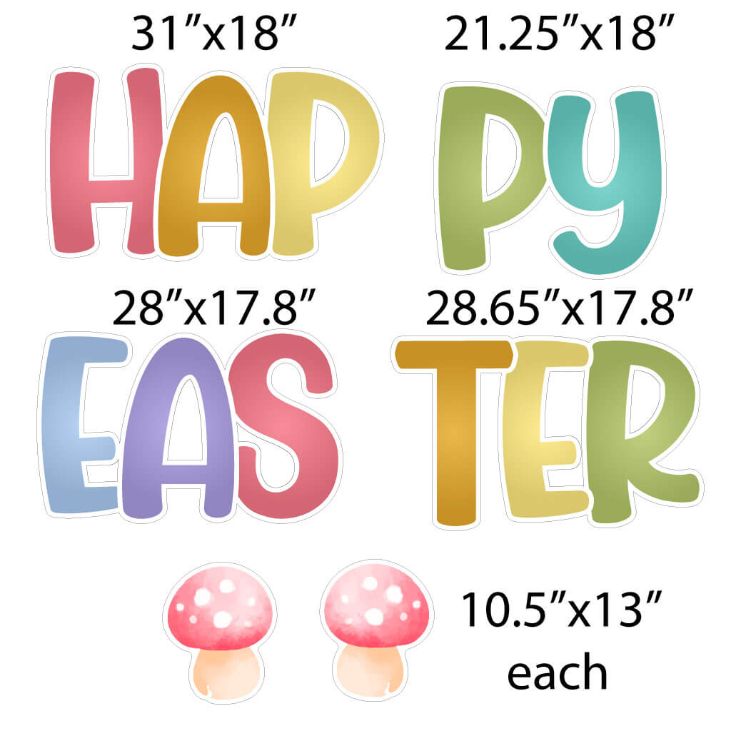 Gnome Theme Happy Easter Quick Set Yard Card Display 12 pc set (20364)