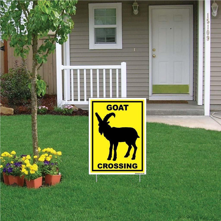 Goat Track Sign Goat Crossing Aluminum Sign or Sticker | VictoryStore – VictoryStore.com