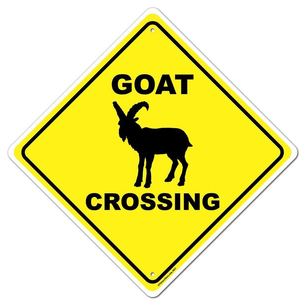 Goat Crossing Sign or Sticker