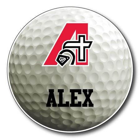 Custom 22" Golf Ball Player Yard Signs - White or Pink