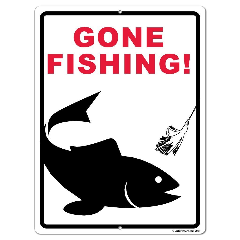Gone Fishing Sign or Sticker | VictoryStore – VictoryStore.com gone-fishing-sign-or-sticker-victorystore-victorystore-com