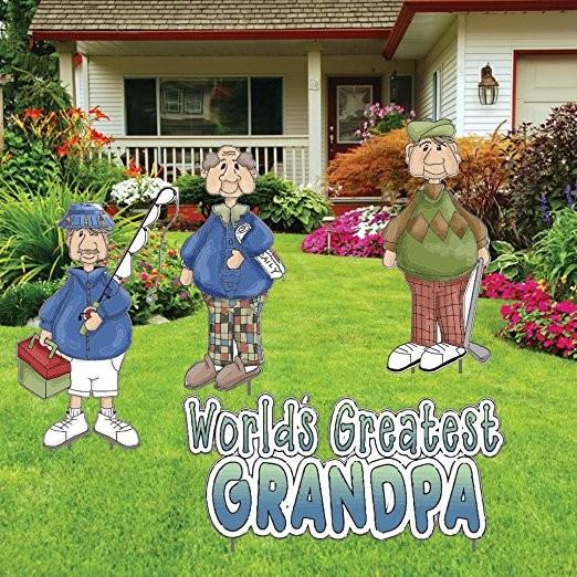 World's Greatest Grandpa Yard Decoration - FREE SHIPPING