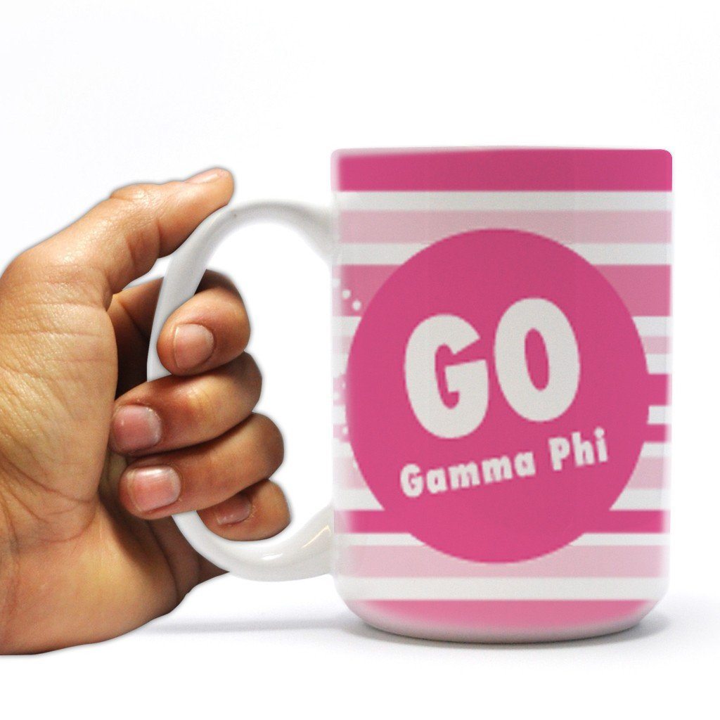 Gamma Phi Beta 15oz Coffee Mug “ Go Gamma Phi