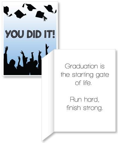 Graduation Cap Toss Card - 3' Standard Card