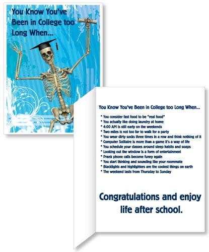 Graduation Skeleton Card - 3' Standard Card