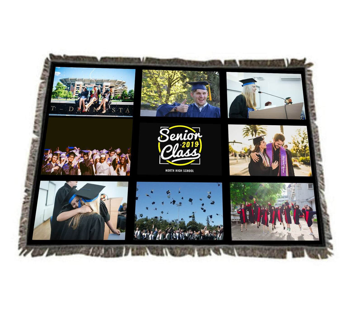 Graduation Color Throw Custom Graduation Paneled Throw Blanket | VictoryStore – VictoryStore.com