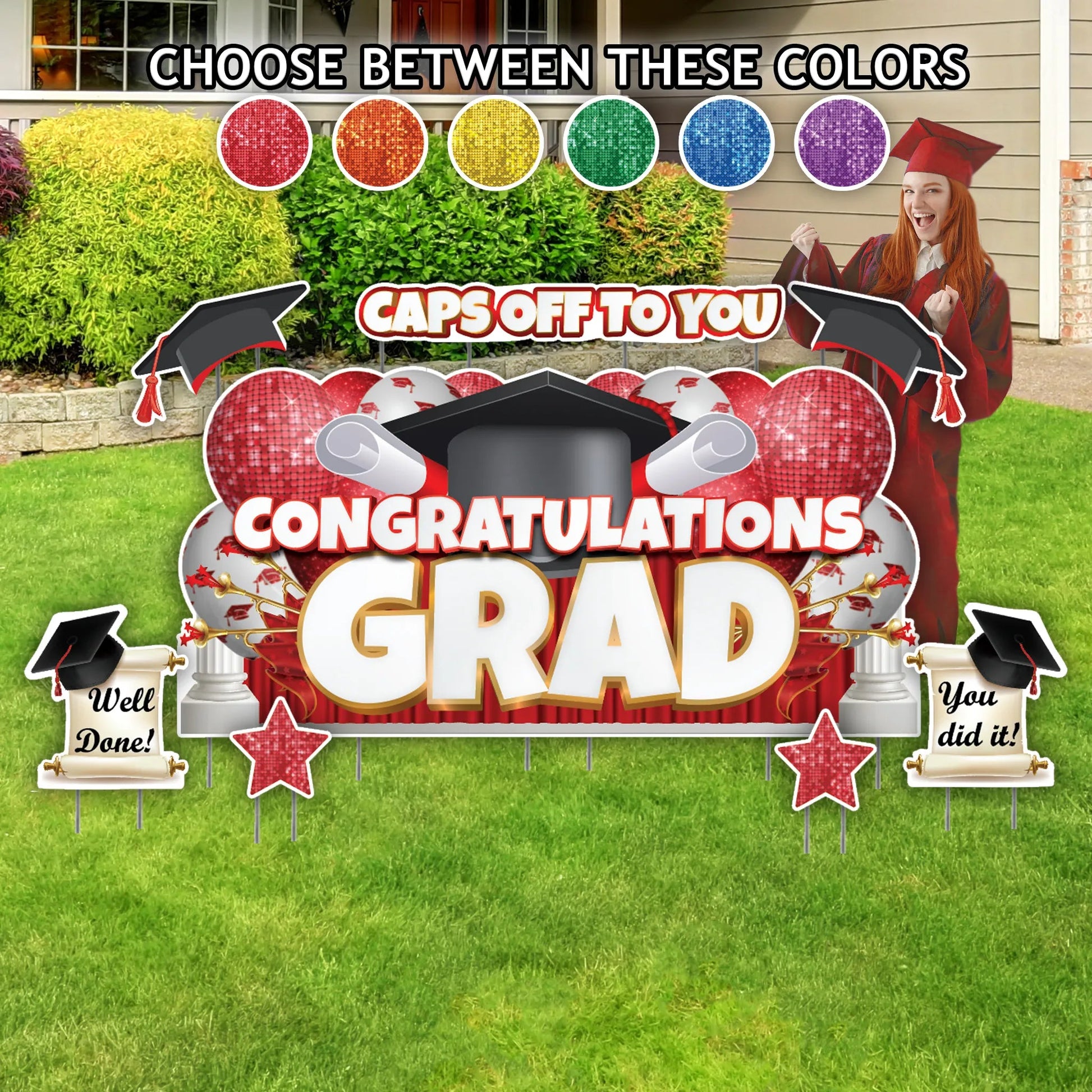 15" Graduation Sayings Yard Card Bundle | 10pc | VictoryStore Purple 15" Graduation Sayings Yard Card Bundle | 10pc | VictoryStore Purple