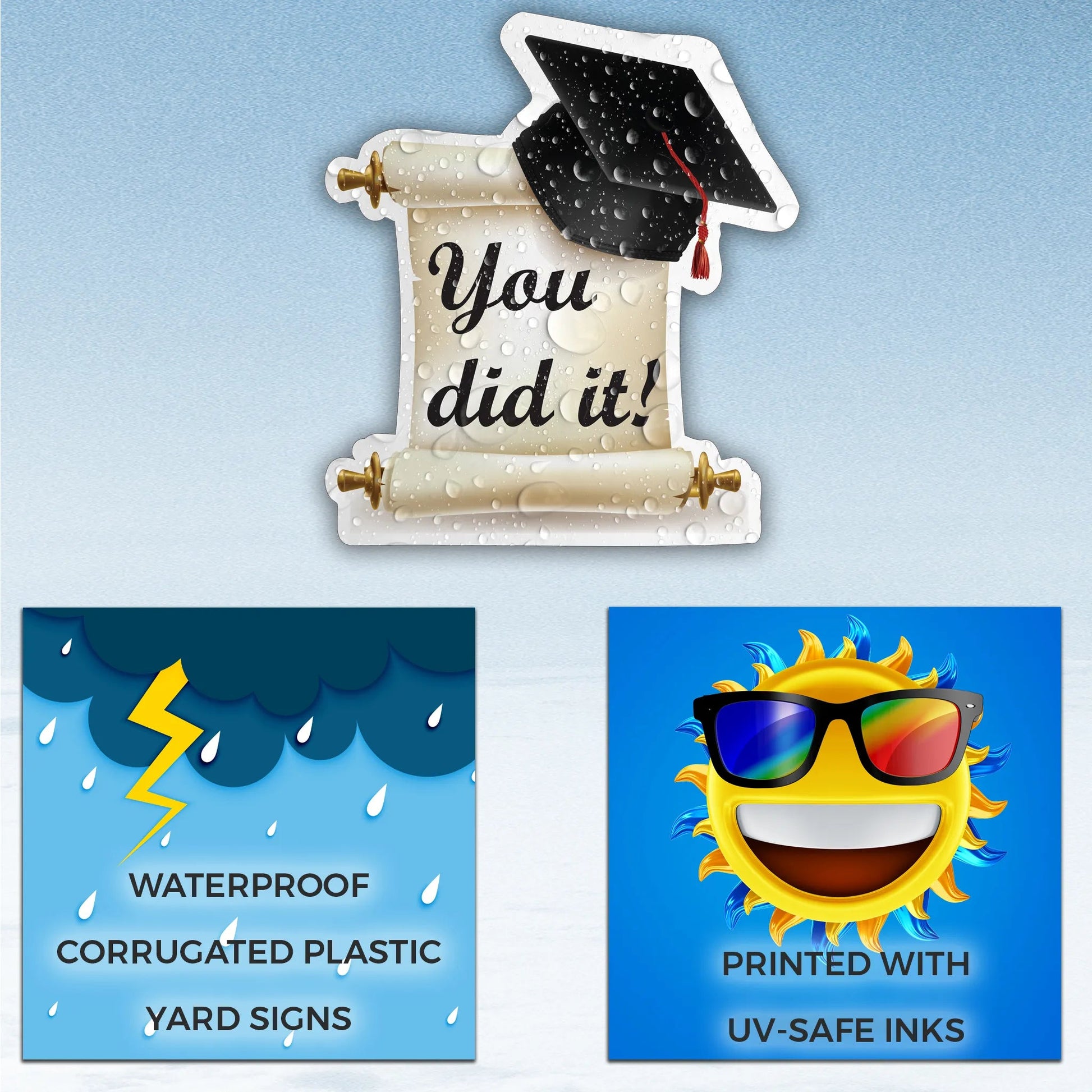 Graduation Oversized EZ Yard Card Set - 8 Pcs Graduation Oversized EZ Yard Card Set - 8 Pcs