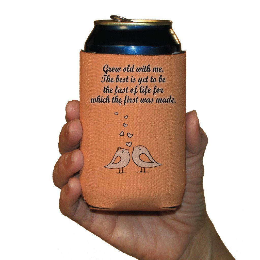 Love Birds Wedding Themed Can Coolers Set of 6 - 6 Designs - FREE SHIPPING