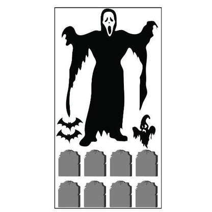 Ghostface and Tombstones Halloween Yard Decoration