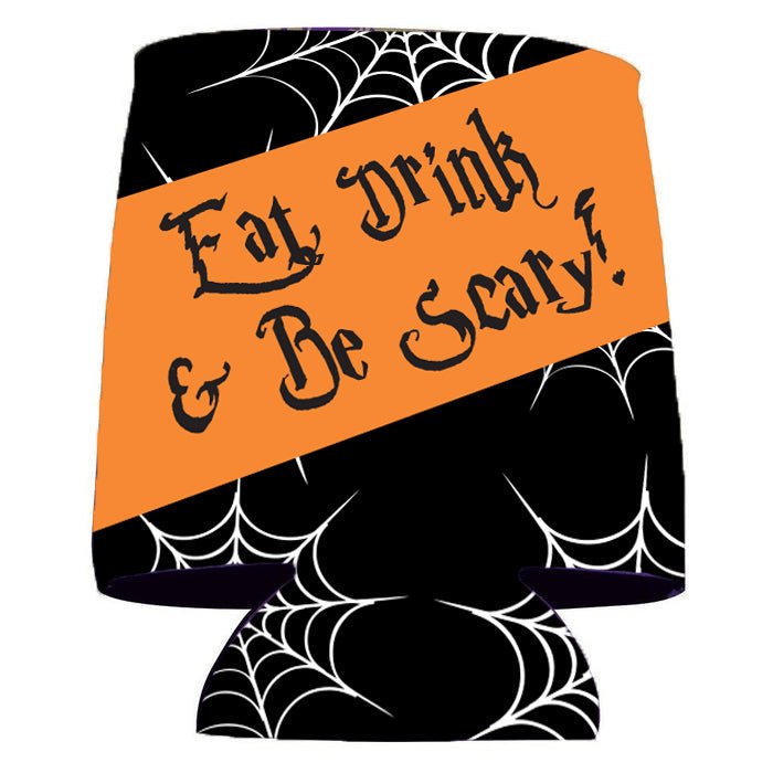 Halloween Party 'Eat, Drink, and Be Scary' Can Cooler Set 6