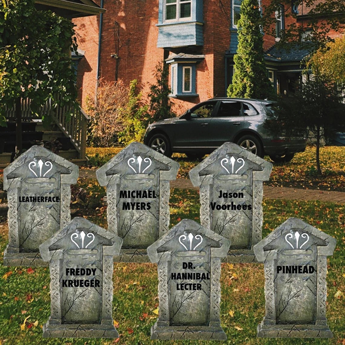 Halloween Serial Killer Tombstones Yard Card