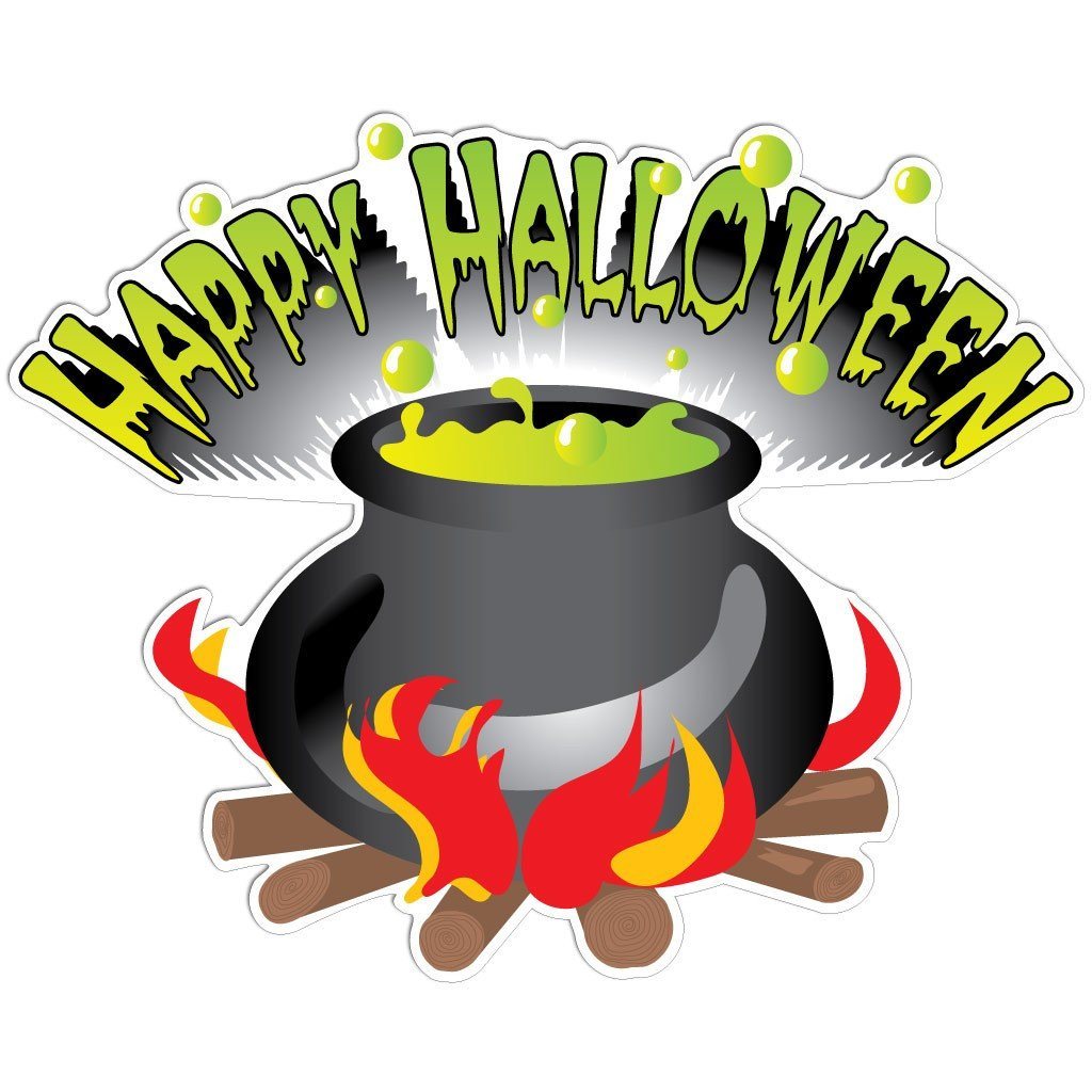 Happy Halloween Cauldron Halloween Lawn DecorationG