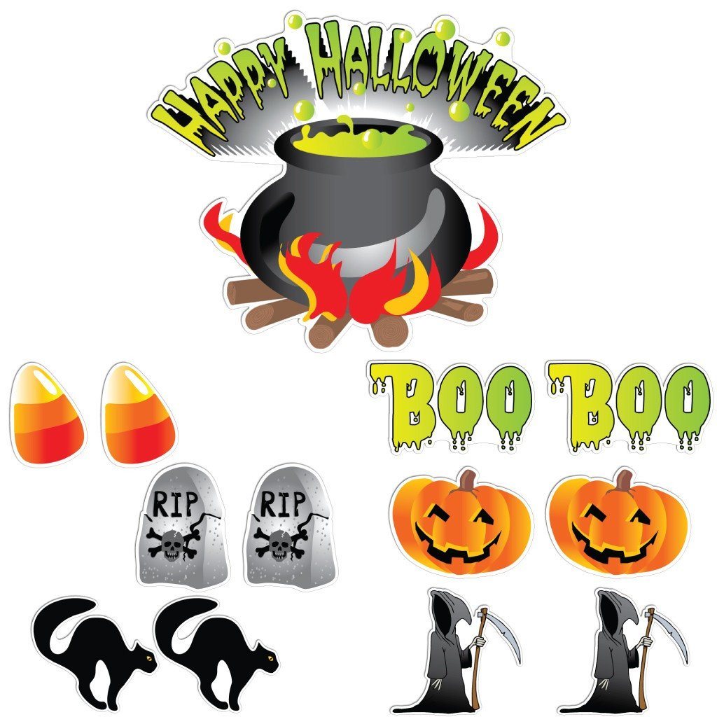 Happy Halloween Cauldron Halloween Lawn Decoration