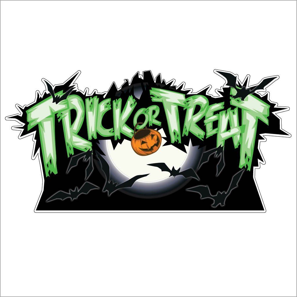Trick-or-Treat Ghosts Halloween Lawn Decoration set of 12