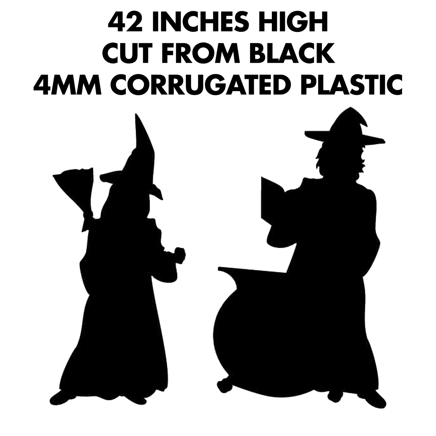 Halloween Witch Silhouettes Stand Up Yard Decoration