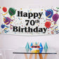 Happy Birthday Balloon & Streamer Vinyl Banner