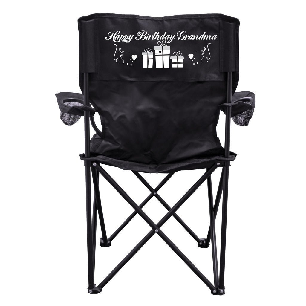 Happy Birthday Grandma Camping Chair with Carry Bag
