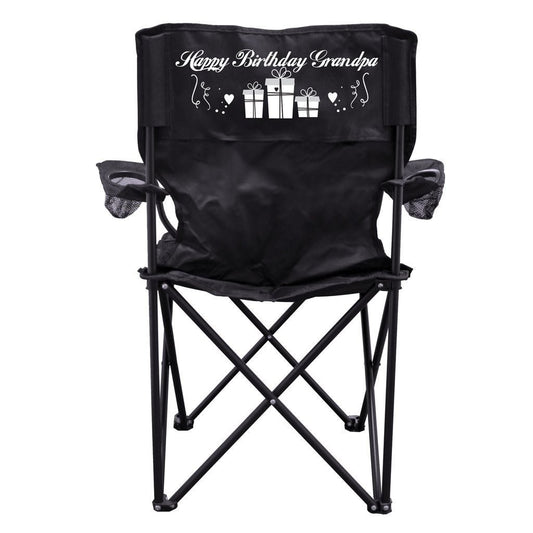 Happy Birthday Grandpa Camping Chair with Carry Bag