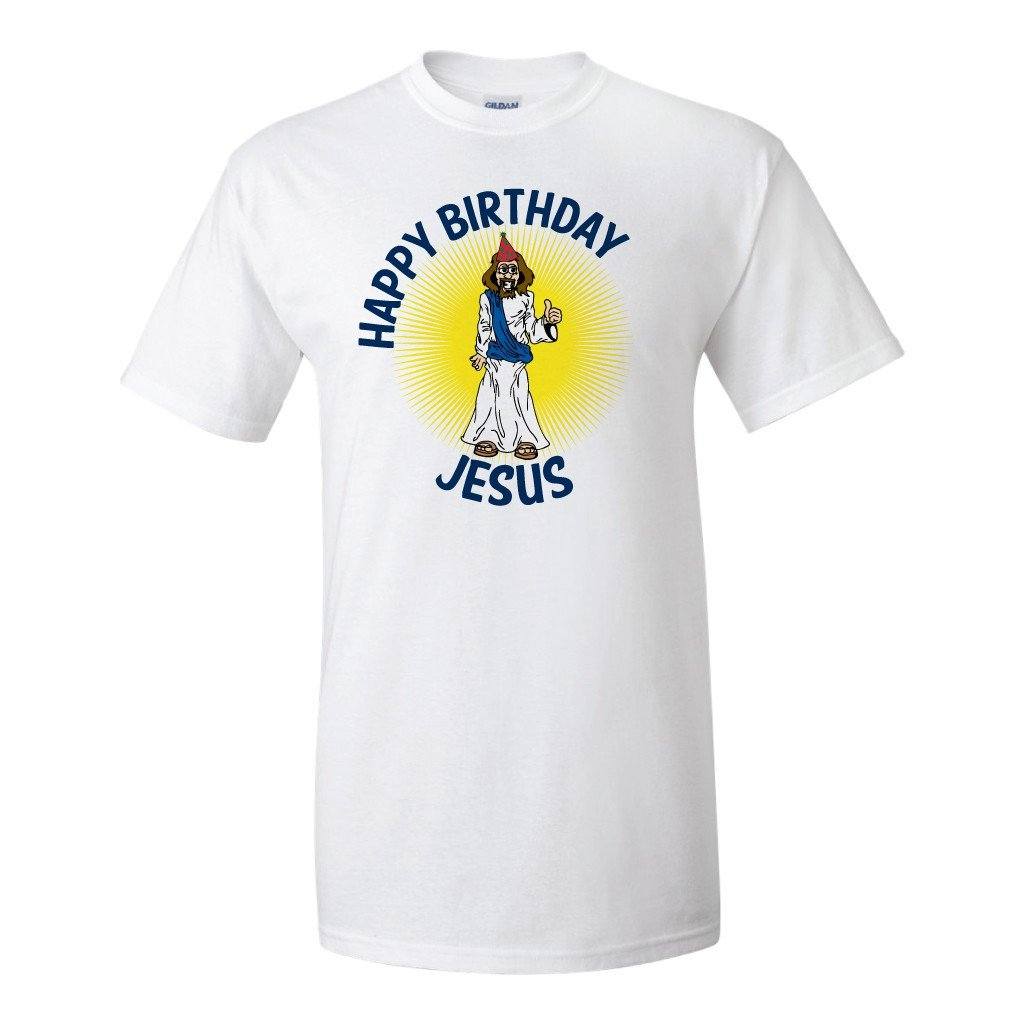 Happy Birthday Jesus Religious Christmas T-Shirt - FREE SHIPPING