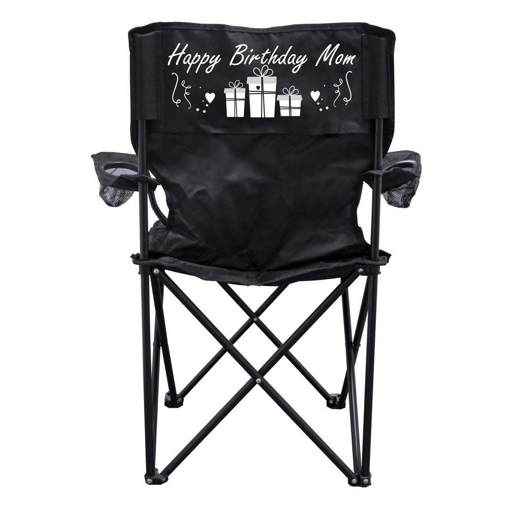 Happy Birthday Mom Camping Chair with Carry Bag