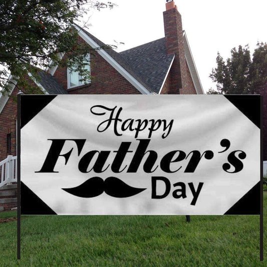 Happy Father's Day Mustache Banner