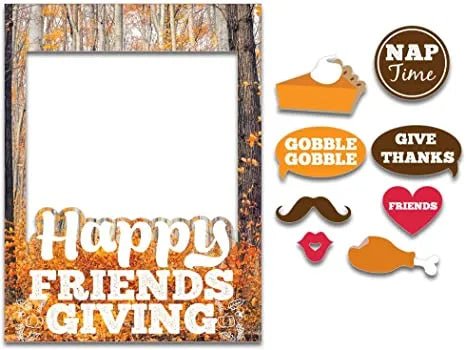Happy Friendsgiving Photo Booth Frame & Props