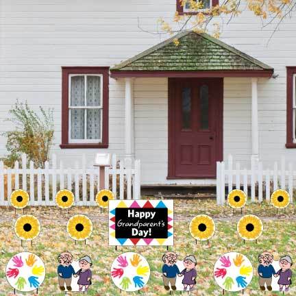 Happy Grandparent's Day Yard Decorations 16 piece set