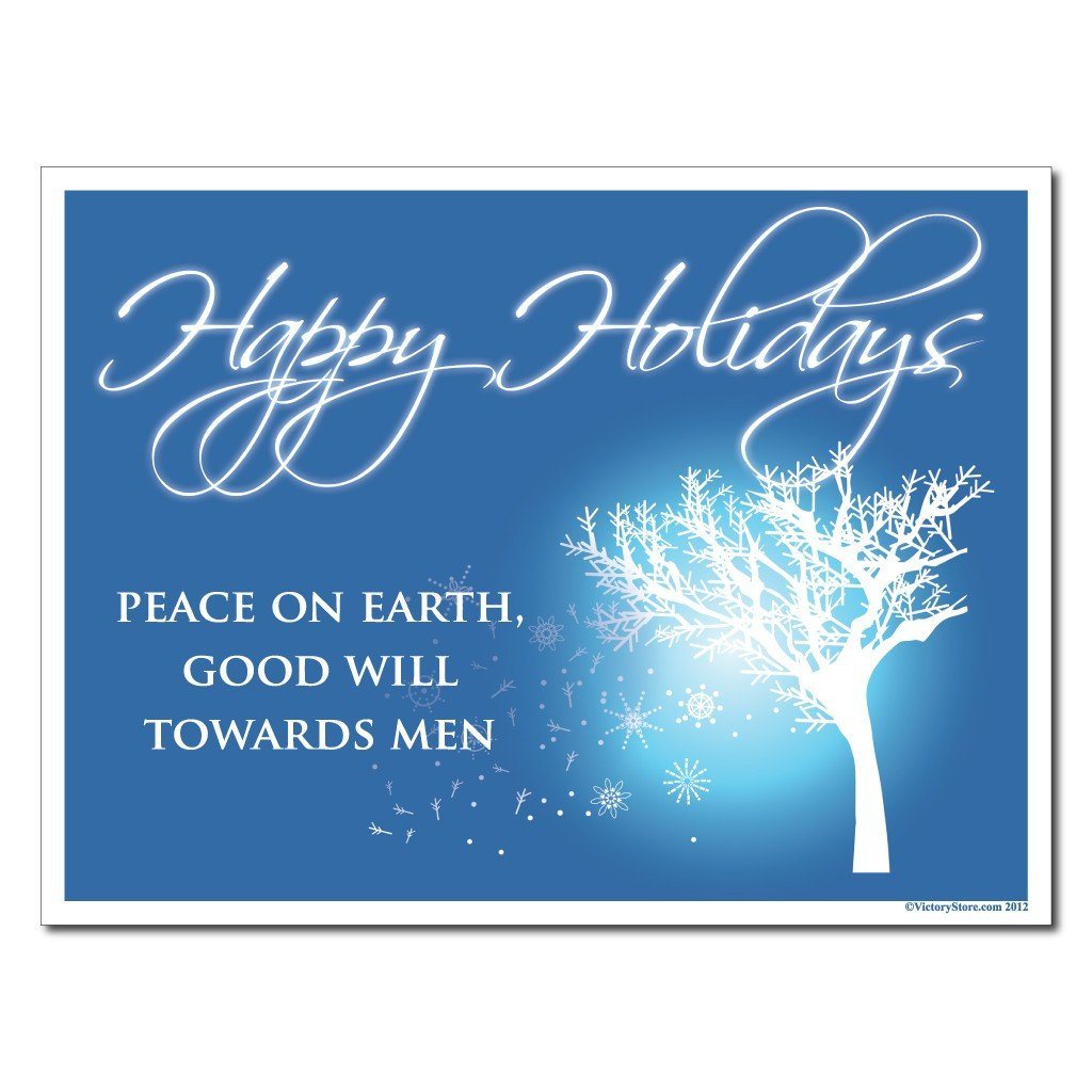 Happy Holidays Peace on Earth Holiday Lawn Display Yard Sign - FREE SHIPPING