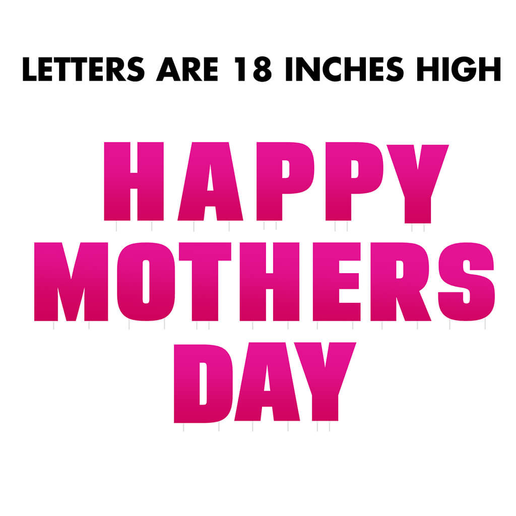 Happy Mother's Day Yard Card Letters