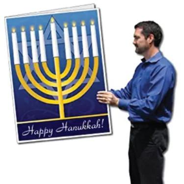 Giant Hanukkah Card (Happy Hanukkah), W/Envelope - Stock Design