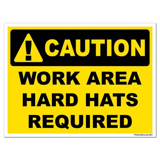 Hard Hats Required Sign or Sticker - #3