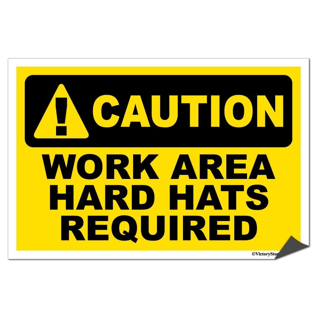 Hard Hats Required Sign or Sticker - #3