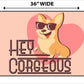 Hey Corgeous Valentine Doormat - 24"x36" (20067)