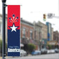 Stock Patriotic 'Happy Birthday America' - Holiday 24"x96" Pole Banner FREE SHIPPING